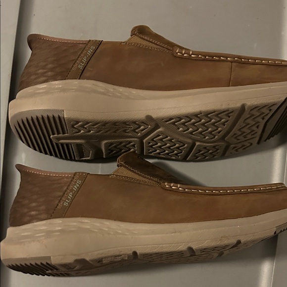 Skechers Brown Slip-On Leather Loafers for Men - Picture 6 of 7